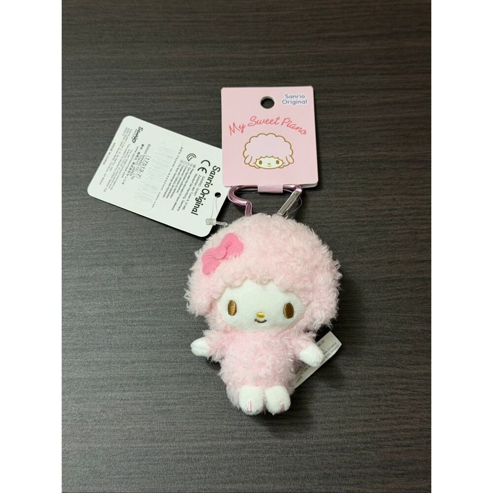 Sanrio My Sweet Piano Heart Carabiner Plush Bag Charm Keychain